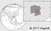 Blank Location Map of Hengyang, highlighted country, highlighted parent region