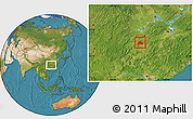 Satellite Location Map of Hengyang