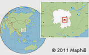 Savanna Style Location Map of Hengyang, highlighted parent region