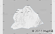 Gray Map of Hengyang, single color outside