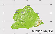 Physical Map of Hengyang, cropped outside