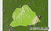 Physical Map of Hengyang, darken