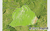 Physical Map of Hengyang, satellite outside