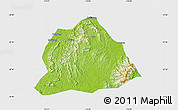 Physical Map of Hengyang, single color outside