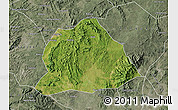 Satellite Map of Hengyang, semi-desaturated
