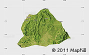Satellite Map of Hengyang, single color outside