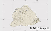 Shaded Relief Map of Hengyang, cropped outside