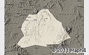Shaded Relief Map of Hengyang, darken