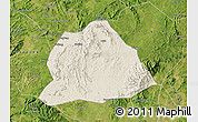 Shaded Relief Map of Hengyang, satellite outside