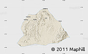 Shaded Relief Map of Hengyang, single color outside