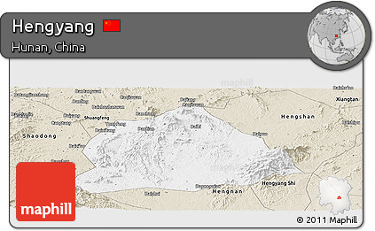 Classic Style Panoramic Map of Hengyang