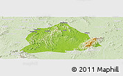 Physical Panoramic Map of Hengyang, lighten