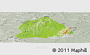 Physical Panoramic Map of Hengyang, lighten, semi-desaturated
