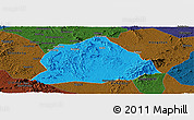 Political Panoramic Map of Hengyang, darken