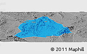 Political Panoramic Map of Hengyang, desaturated