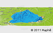 Political Panoramic Map of Hengyang, physical outside