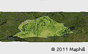 Satellite Panoramic Map of Hengyang, darken