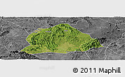 Satellite Panoramic Map of Hengyang, desaturated