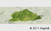 Satellite Panoramic Map of Hengyang, lighten
