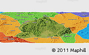 Satellite Panoramic Map of Hengyang, political outside