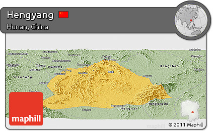 Savanna Style Panoramic Map of Hengyang