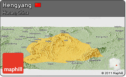 Savanna Style Panoramic Map of Hengyang