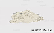 Shaded Relief Panoramic Map of Hengyang, cropped outside