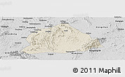 Shaded Relief Panoramic Map of Hengyang, desaturated