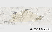 Shaded Relief Panoramic Map of Hengyang, lighten
