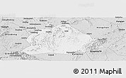 Silver Style Panoramic Map of Hengyang