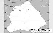 Gray Simple Map of Hengyang