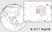 Blank Location Map of Hongjiang Shi, highlighted parent region