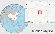 Gray Location Map of Hongjiang Shi, highlighted country