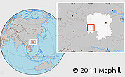Gray Location Map of Hongjiang Shi, highlighted parent region