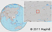 Gray Location Map of Hongjiang Shi