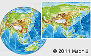 Physical Location Map of Hongjiang Shi, within the entire country