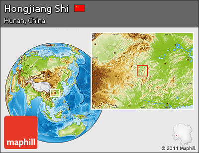 Physical Location Map of Hongjiang Shi
