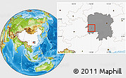 Physical Location Map of Hongjiang Shi, highlighted country, highlighted parent region