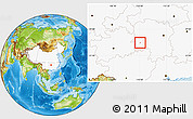 Physical Location Map of Hongjiang Shi, highlighted country