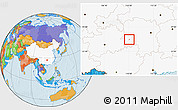 Political Location Map of Hongjiang Shi, highlighted country