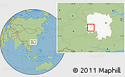 Savanna Style Location Map of Hongjiang Shi, highlighted parent region
