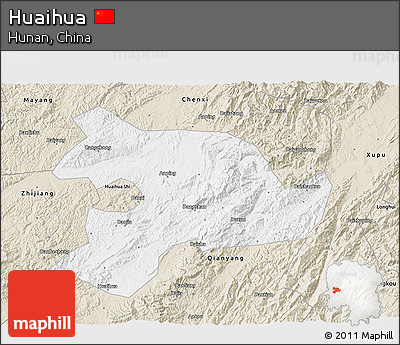 Classic Style 3D Map of Huaihua