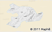 Classic Style 3D Map of Huaihua, single color outside
