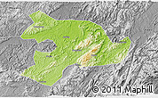 Physical 3D Map of Huaihua, desaturated