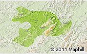 Physical 3D Map of Huaihua, lighten
