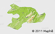 Physical 3D Map of Huaihua, single color outside