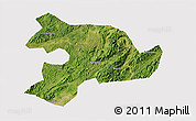 Satellite 3D Map of Huaihua, cropped outside