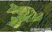 Satellite 3D Map of Huaihua, darken