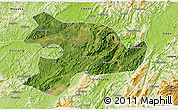 Satellite 3D Map of Huaihua, physical outside