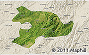 Satellite 3D Map of Huaihua, shaded relief outside